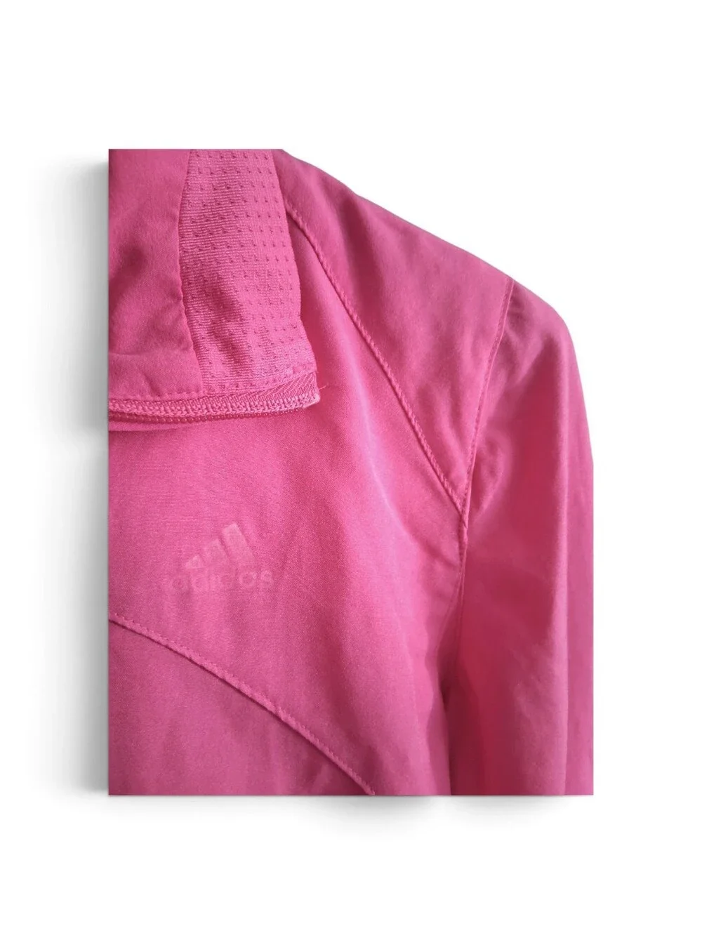 Vintage Adidas Girls Full Zip Track Jacket Pink White Stripes Size Large